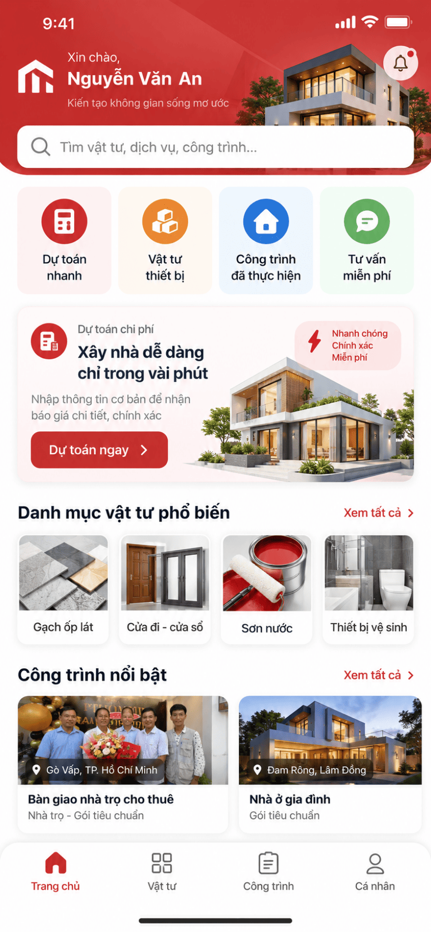 App xây dựng